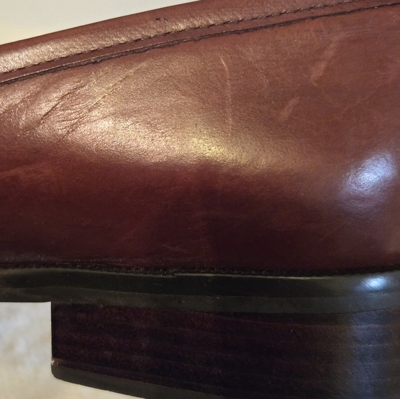 Enzo Angiolini Brown Leather Slip On Loafers - Picture 10 of 11